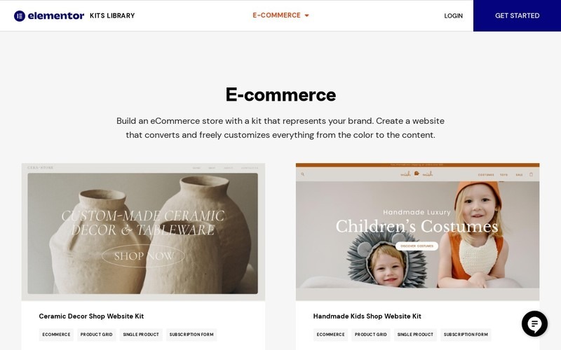Elementor E-Commerce