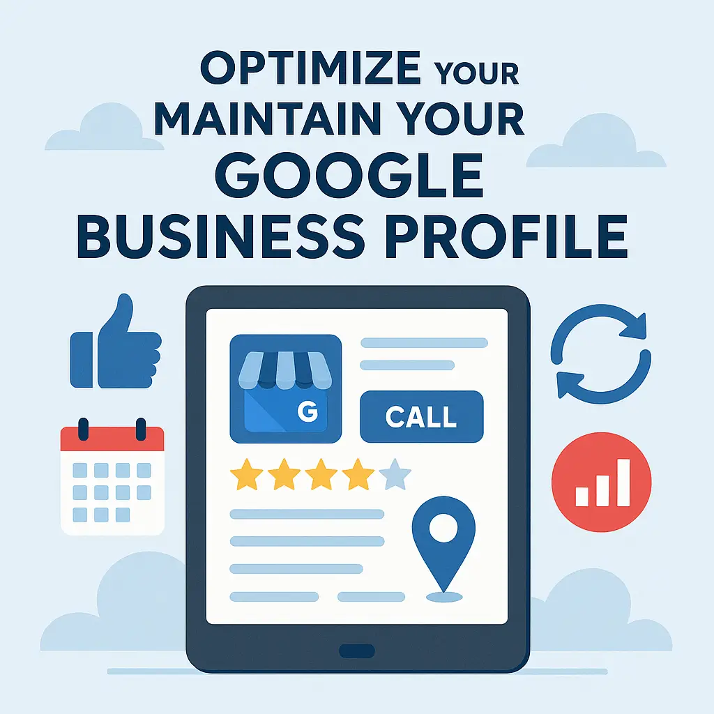 Infographic showing Maintain Your Google Business Profile