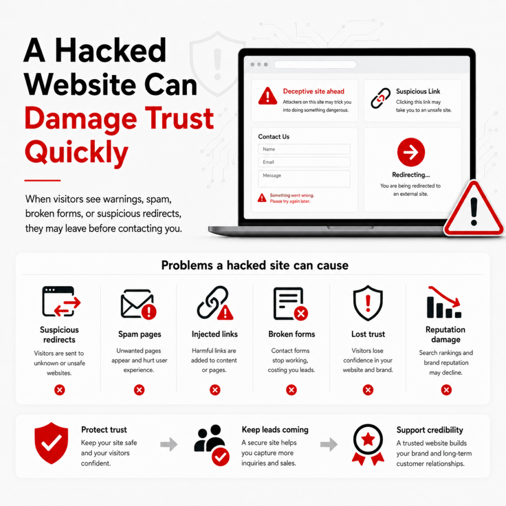 A Hacked Website Can Damage Trust Quickly