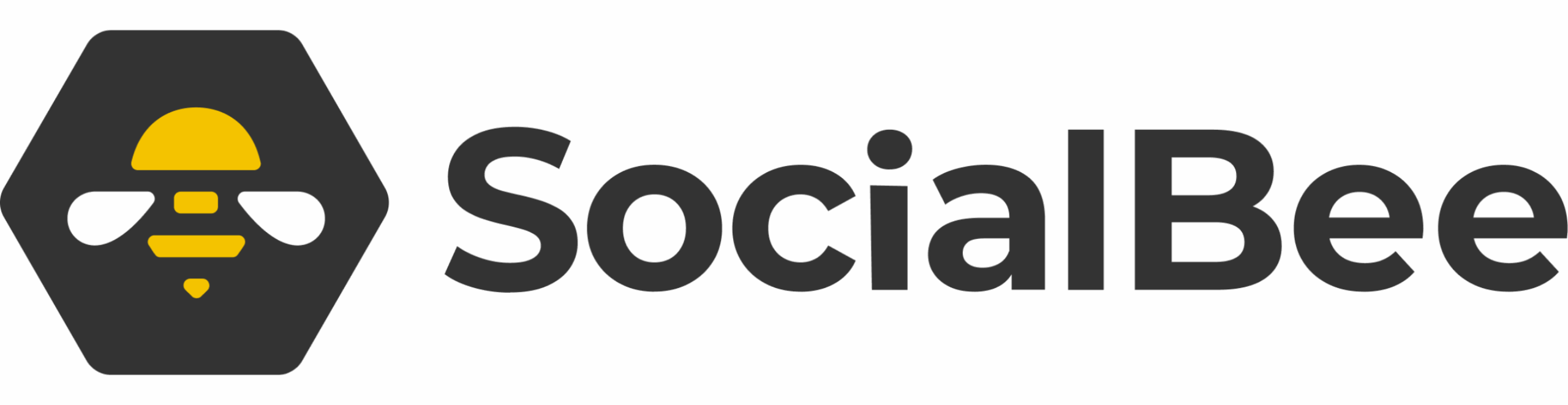 SocialBee logo on yellow background