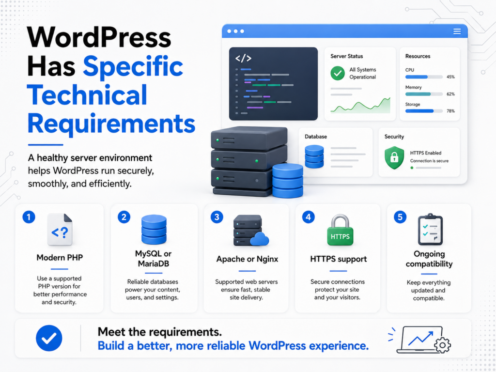 WordPress Has Specific Technical Requirements