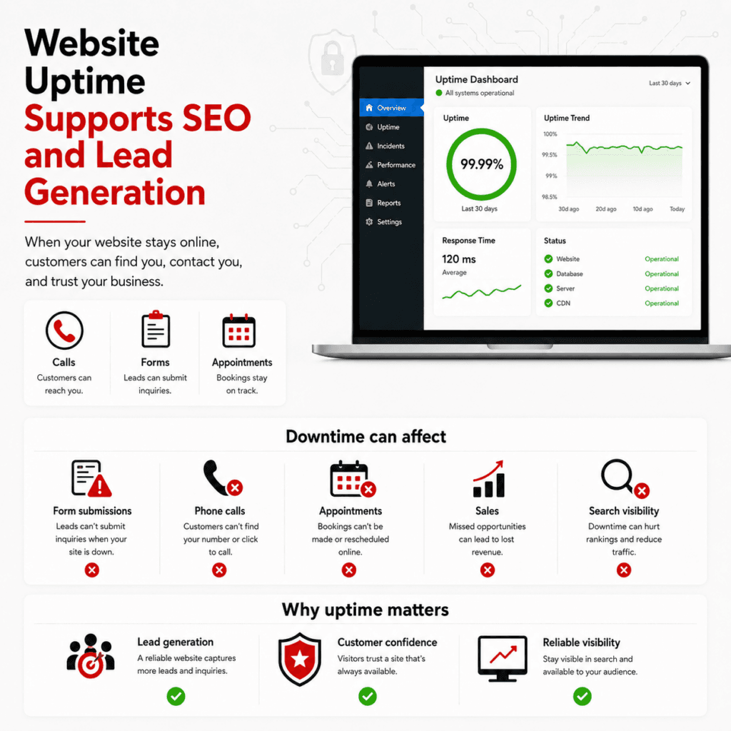 Website Uptime Supports SEO and Lead Generation